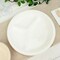 50 Round 10" White 3-Compartment Sustainable Bagasse Dinner Plates Party Events